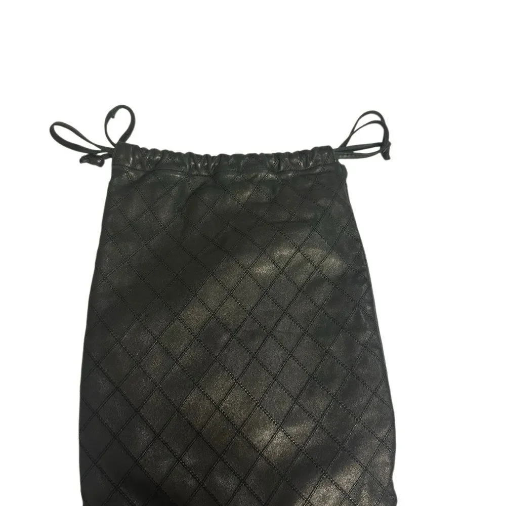 CHANEL Black Drawstring Bag